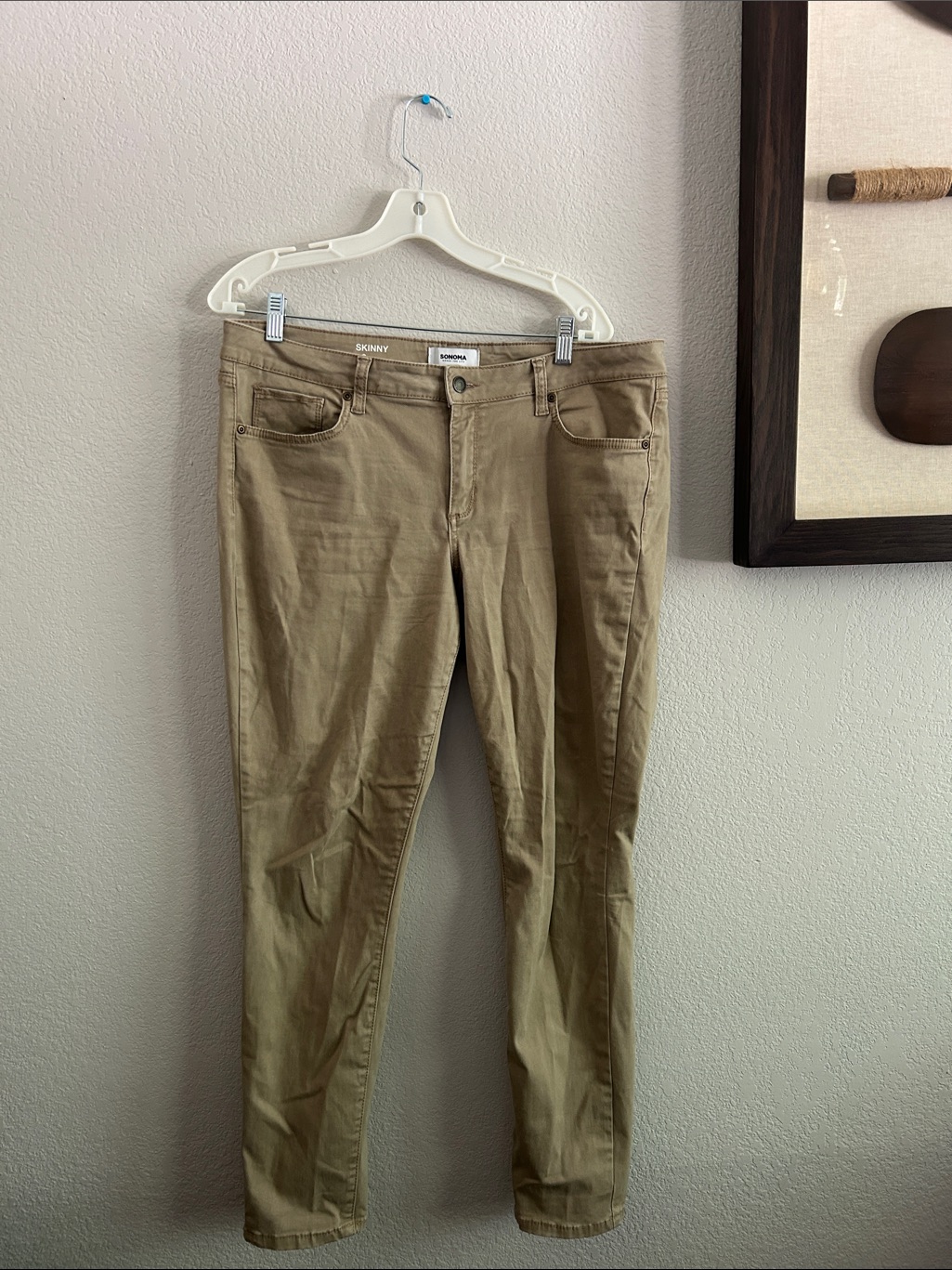 Sonoma Skinny Jeans Sz 16 Good Condition Beige Color